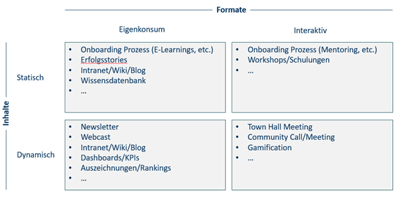 Maßnahmenmatrix (Eigendarstellung)